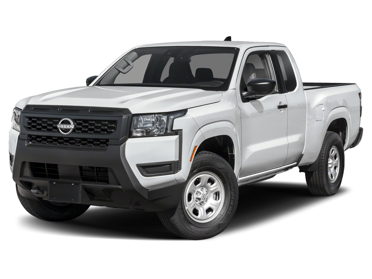 2026 Nissan Frontier King Cab S in GLACIER WHITE — front three-quarter view