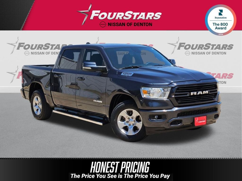 2021 RAM 1500 Big Horn/Lone Star in Maximum Steel Metallic Clearcoat — front three-quarter view
