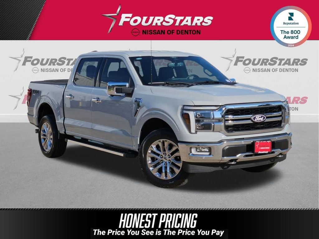 2024 Ford F-150 Lariat in Avalanche — front three-quarter view