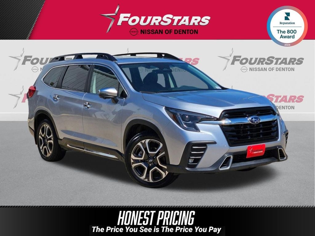 2023 Subaru Ascent Touring in Ice Silver Metallic — front three-quarter view