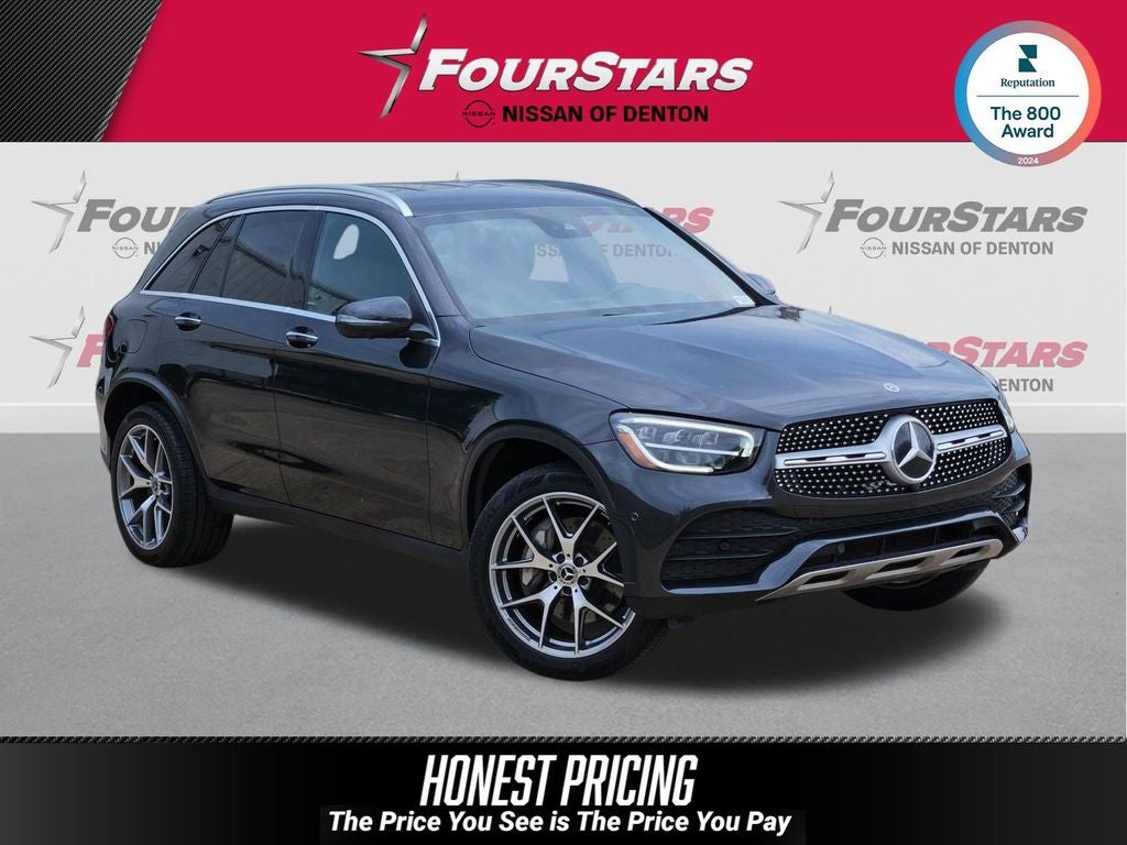 2022 Mercedes-Benz GLC GLC 300 4MATIC in Graphite Gray Metallic — front three-quarter view